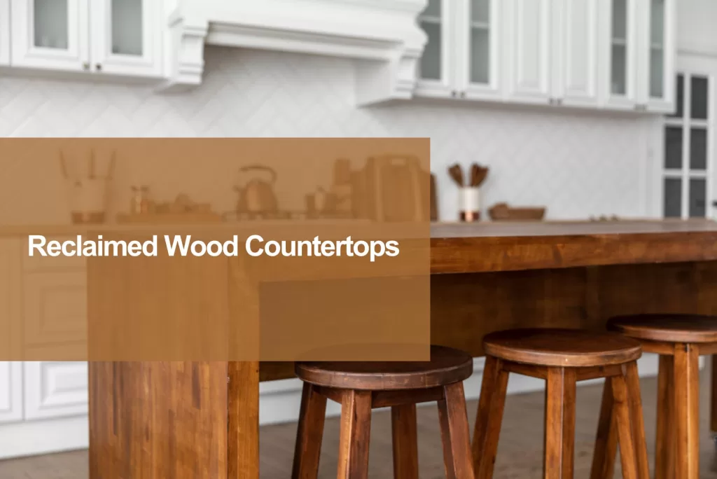 reclaimed wood countertop kitchen