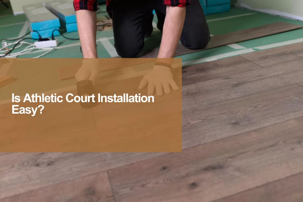 wood athletic flooring installation