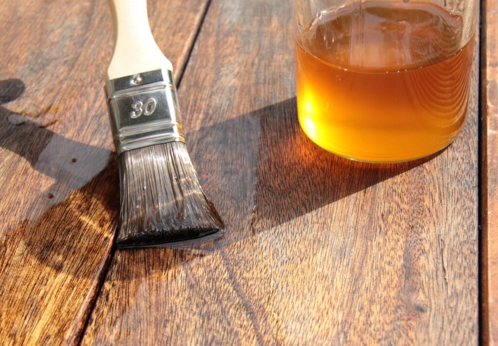 oiling a cutting board