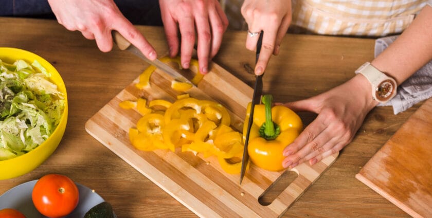 preparing a cutting board