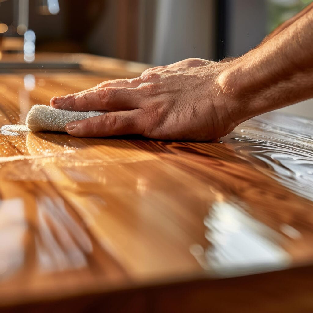 oiling cutting board