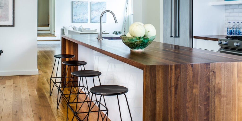 diy wood waterfall countertop