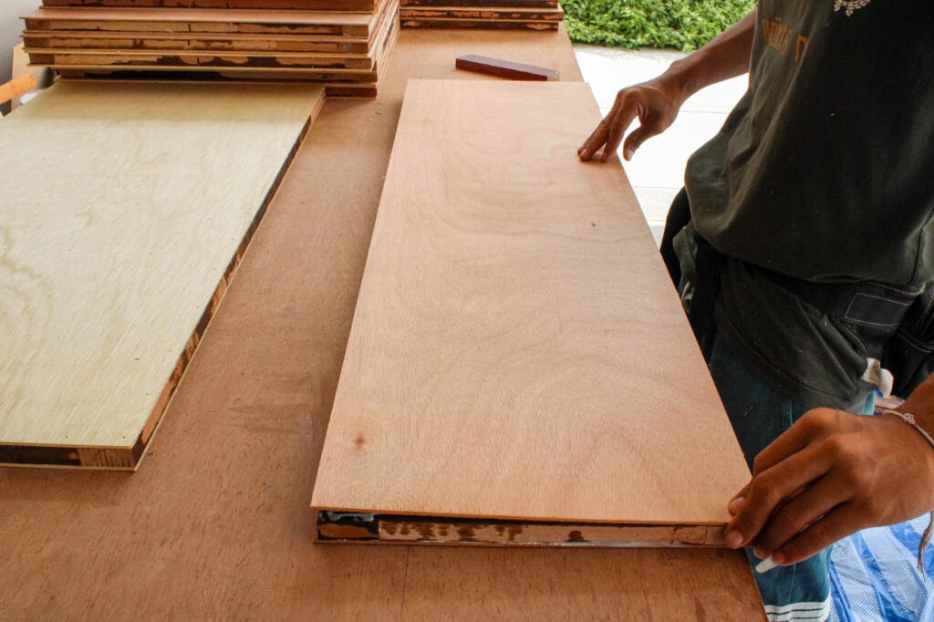 how hardwood veneer flooring is made