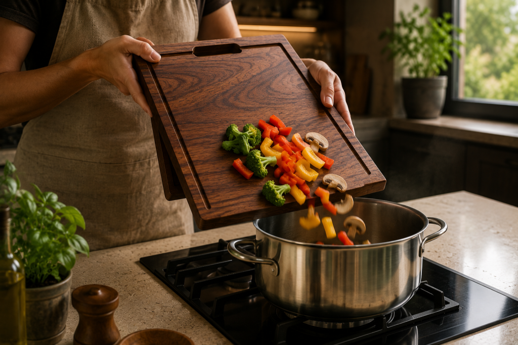 slide your ingredients straight