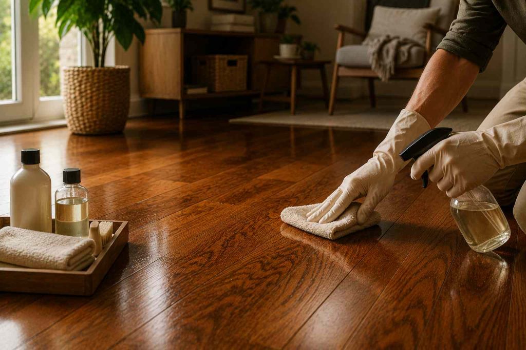 caring the wood floor