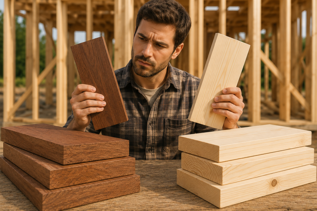 hardwood vs softwood construction