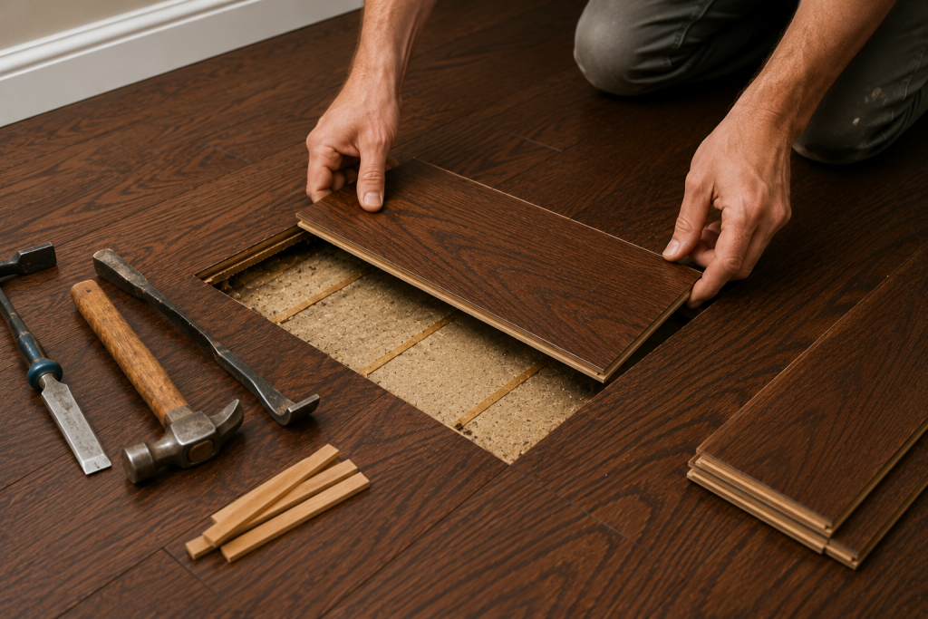 step by step replace a hardwood floor