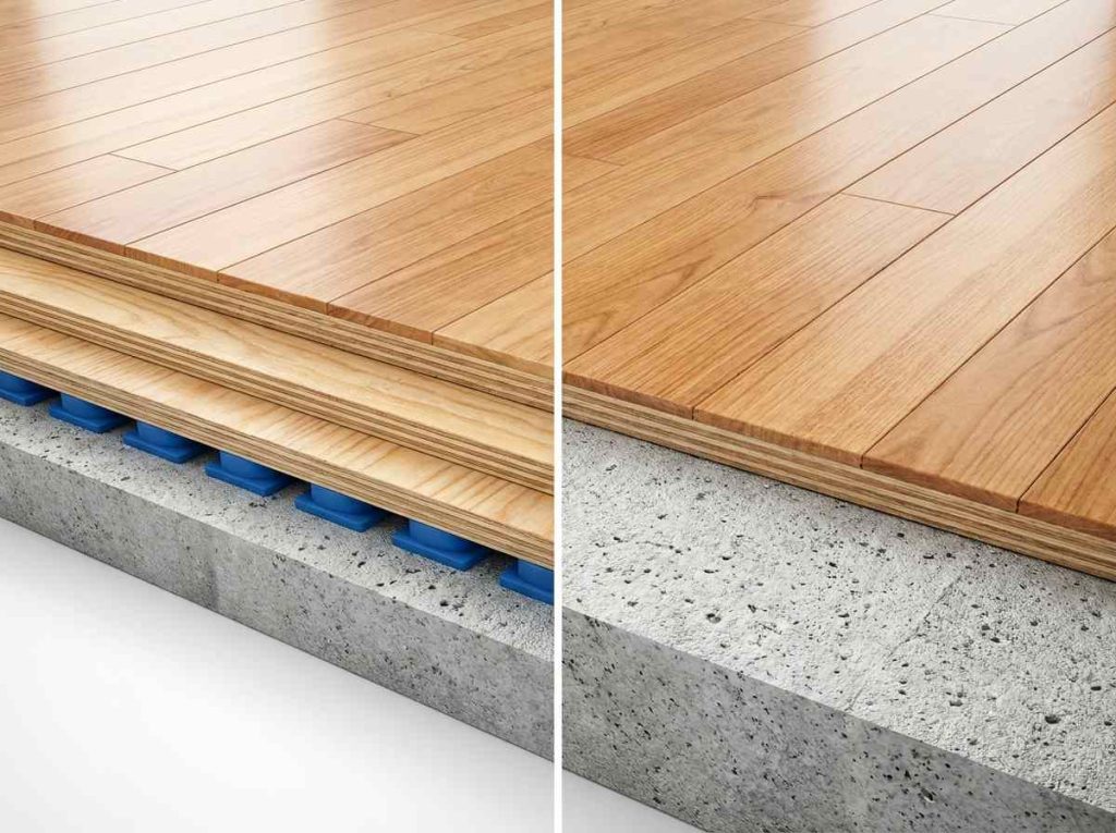sprung flooring and traditional sports floors
