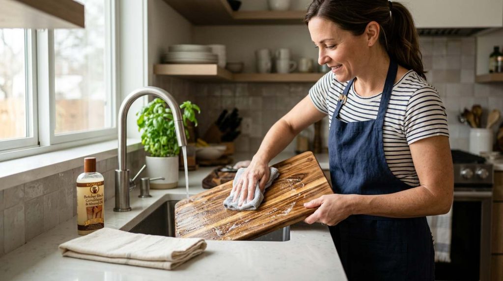 care for an extra large wooden cutting board