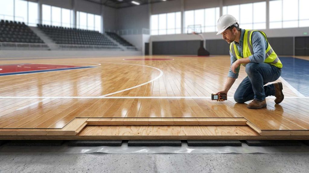 gym floor definition