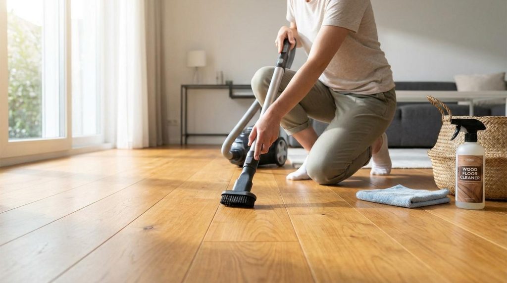 maintain the floor with simple cleaning